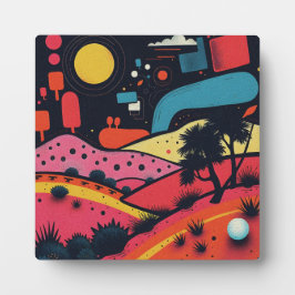 シュールカラフルランドスケープ・アート フォトプラーク