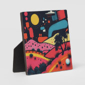 シュールカラフルランドスケープ・アート フォトプラーク (正面)