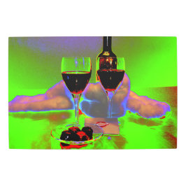 シュールキスのワインとチョコレート メタルプリント