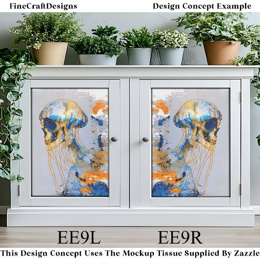 シュールスカルの海、水彩EE9Rデコページ 薄葉紙