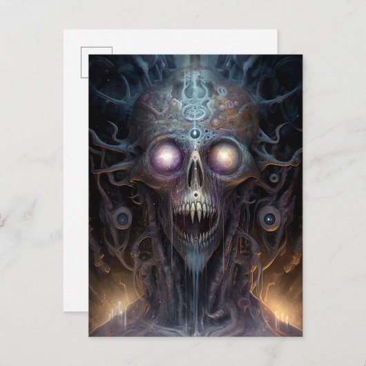 シュールスカルゴシック様式ホラーアート ポストカード (正面/裏面)