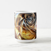 シュールバラ付きスチームパンク顔 – メカニカルフロアー コーヒーマグカップ (中央)