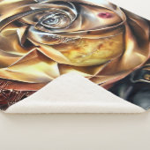 シュールバラ付きスチームパンク顔 – メカニカルフロアー シェルパブランケット (3/4)