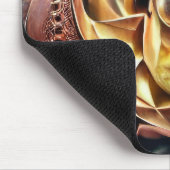 シュールバラ付きスチームパンク顔 – メカニカルフロアー マウスパッド (コーナー)