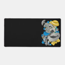 シュールパズル顔ズデスクマット デスクマット