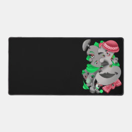 シュールパズル顔ズデスクマット デスクマット