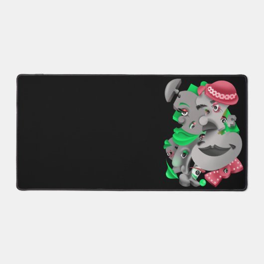 シュールパズル顔ズデスクマット デスクマット (正面)