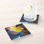 シュールファンタジーランドスケープ ガラスコースター (アングル)