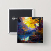 シュールファンタジーランドスケープ 缶バッジ (正面&裏面)