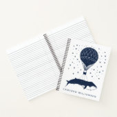 シュールファンタジー飛んでいるアートホエールホットエアバルーン ノートブック (内部)