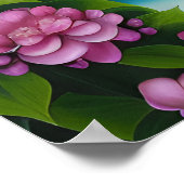 シュールポップ・アートのファンタジーホワイト鳩 ポスター (角)