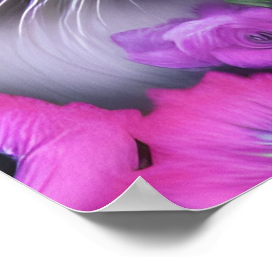 シュールポップ・アートのホワイトタイガー ポスター (角)