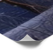 シュールモダン抽象芸術冬ワンダーランド ポスター (角)