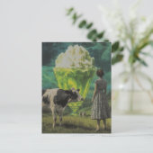 シュールライムユミー砂漠で酪農牧草地 ポストカード (スタンド正面)