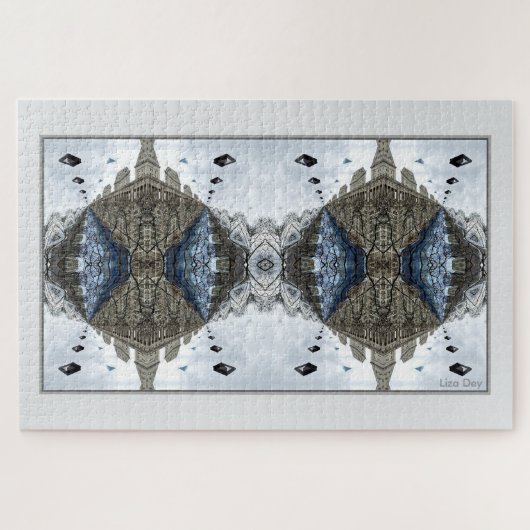 シュールランドマーク抽象芸術ジグソーパズル3 ジグソーパズル (横)