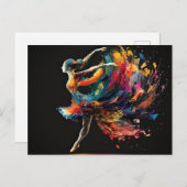 シュールレアカラスプラッシュバレリーナ ポストカード (正面/裏面)