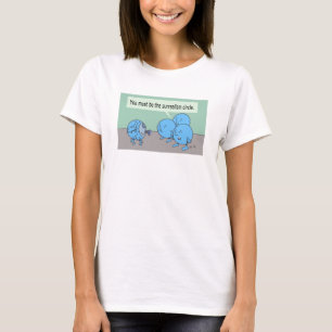 シュールレアリスサークル女性白Tシャツ Tシャツ