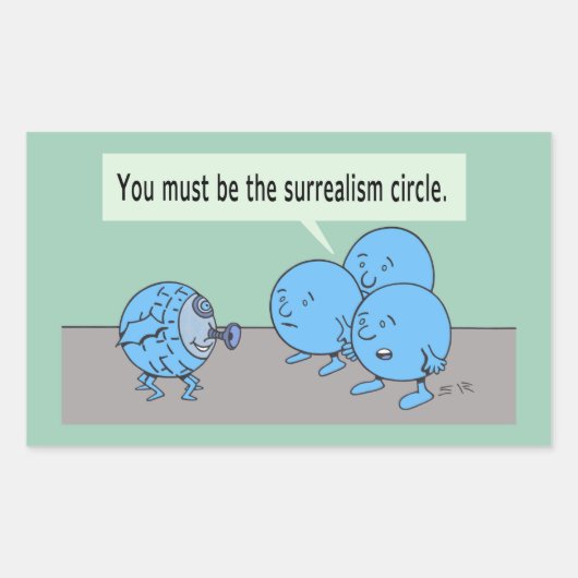 シュールレアリスサークル長方形シール 長方形シール (正面)