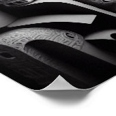 シュールレアリスブラックとホワイト ポスター (角)