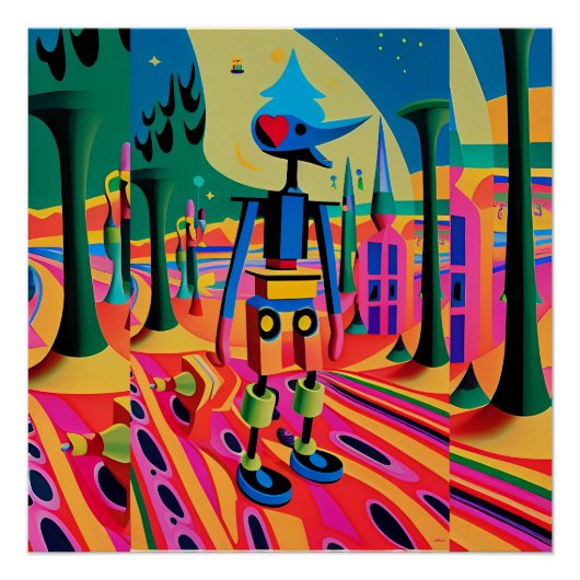 シュールレアリスム学校の初日 – Ken Gage Art ポスター (正面)