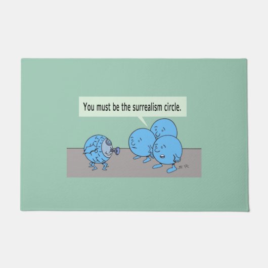 シュールレアリズム円の形式 ドアマット (正面)