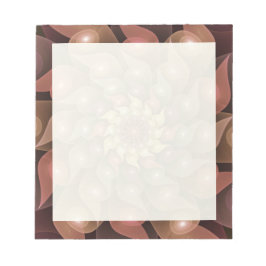 シュールレアルな輝く花のモダン抽象芸術フラクタルアート ノートパッド