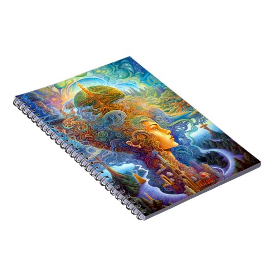 シュールレアルウーマンランドスケープファンタジーアート ノートブック (右側)