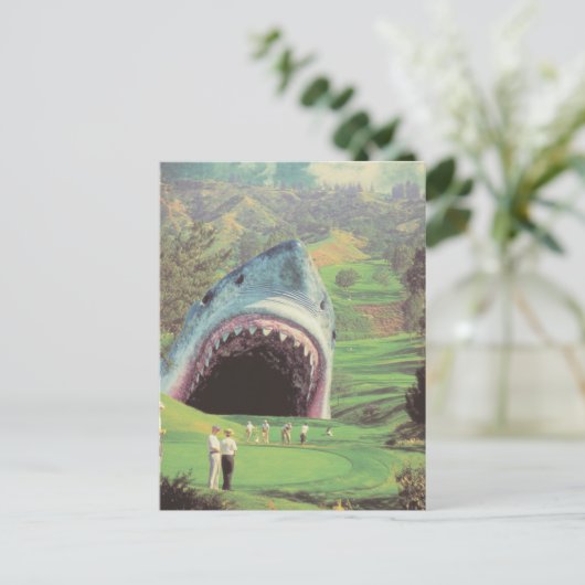 シュールレアルシャークのゴルフコース ポストカード (スタンド正面)