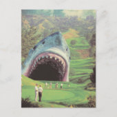 シュールレアルシャークのゴルフコース ポストカード (正面)