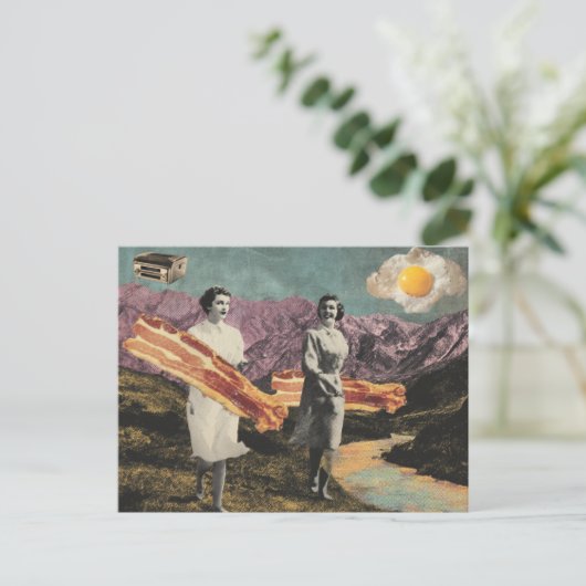 シュールレアルブレックファーストウィメンサニーサイドアップエッグ ポストカード (スタンド正面)