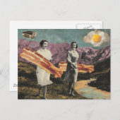 シュールレアルブレックファーストウィメンサニーサイドアップエッグ ポストカード (正面/裏面)