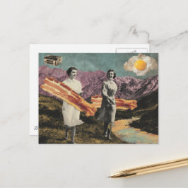 シュールレアルブレックファーストウィメンサニーサイドアップエッグ ポストカード