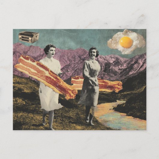 シュールレアルブレックファーストウィメンサニーサイドアップエッグ ポストカード (正面)