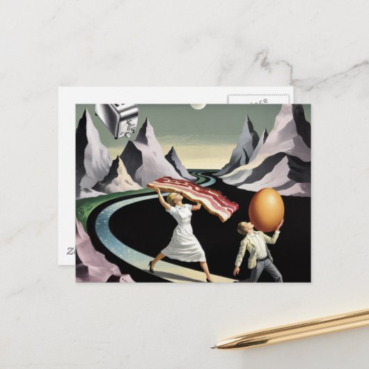 シュールレアルブレックファーストピープル ポストカード (正面/裏面インサイチュ)