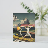 シュールレアルブレックファースト女性 ポストカード (スタンド正面)