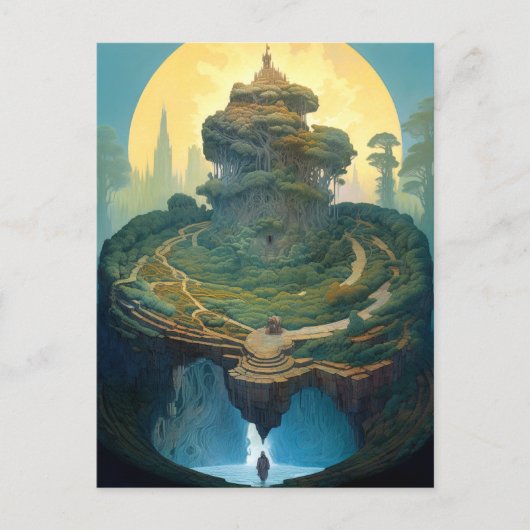 シュールレアルランドスケープファンタジーアート ポストカード (正面)
