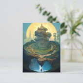 シュールレアルランドスケープファンタジーアート ポストカード (スタンド正面)