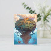 シュールレアルランドスケープ城ファンタジーアート ポストカード (スタンド正面)