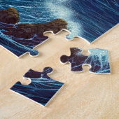 シュールレアルランドスケープ高層シティファンタジーアート ジグソーパズル (側面)