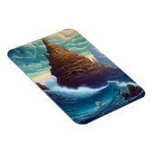 シュールレアルランドスケープ高層シティファンタジーアート マグネット (右側)