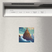 シュールレアルランドスケープ高層シティファンタジーアート マグネット (インサイチュ (食洗機))