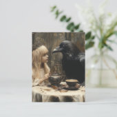 シュールレアルレイブンと子どもファンタジーティーパーティー ポストカード (スタンド正面)