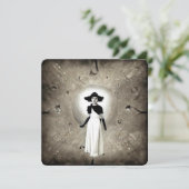 シュールレアル抽象アートデコのペイントレディ サンキューカード (スタンド正面)