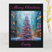 シュールレアル・クリスマスin the City カード (黄色い花)