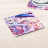 シュールレアル・ホワイト・ペニーズドリーミー・コースター ペーパーコースター (アングル)