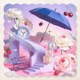 シュールレアル・ホワイト・ペニーズドリーミー・コースター ペーパーコースター