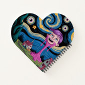 シュール星空の夜のノート ノートブック (裏面)