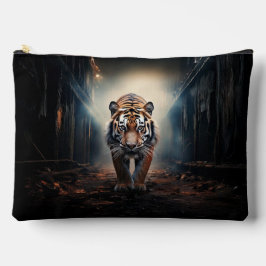 シュール森の古い黒とオレンジの虎No 2 アクセサリーポーチ