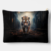 シュール森の古い黒とオレンジの虎No 2 アクセサリーポーチ (裏面)