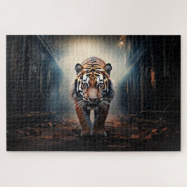 シュール森の古い黒とオレンジの虎No 2 ジグソーパズル